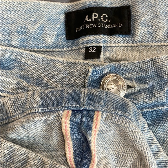 A.P.C. Petit New Standard Light Wash Jeans Salvage Size 32 Slim Fit 100% Cotton - Picture 3 of 15
